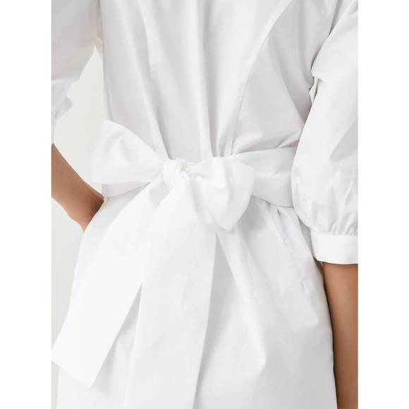 NEW DESTREE amoako poplin short dress in white - Picture 4 of 4